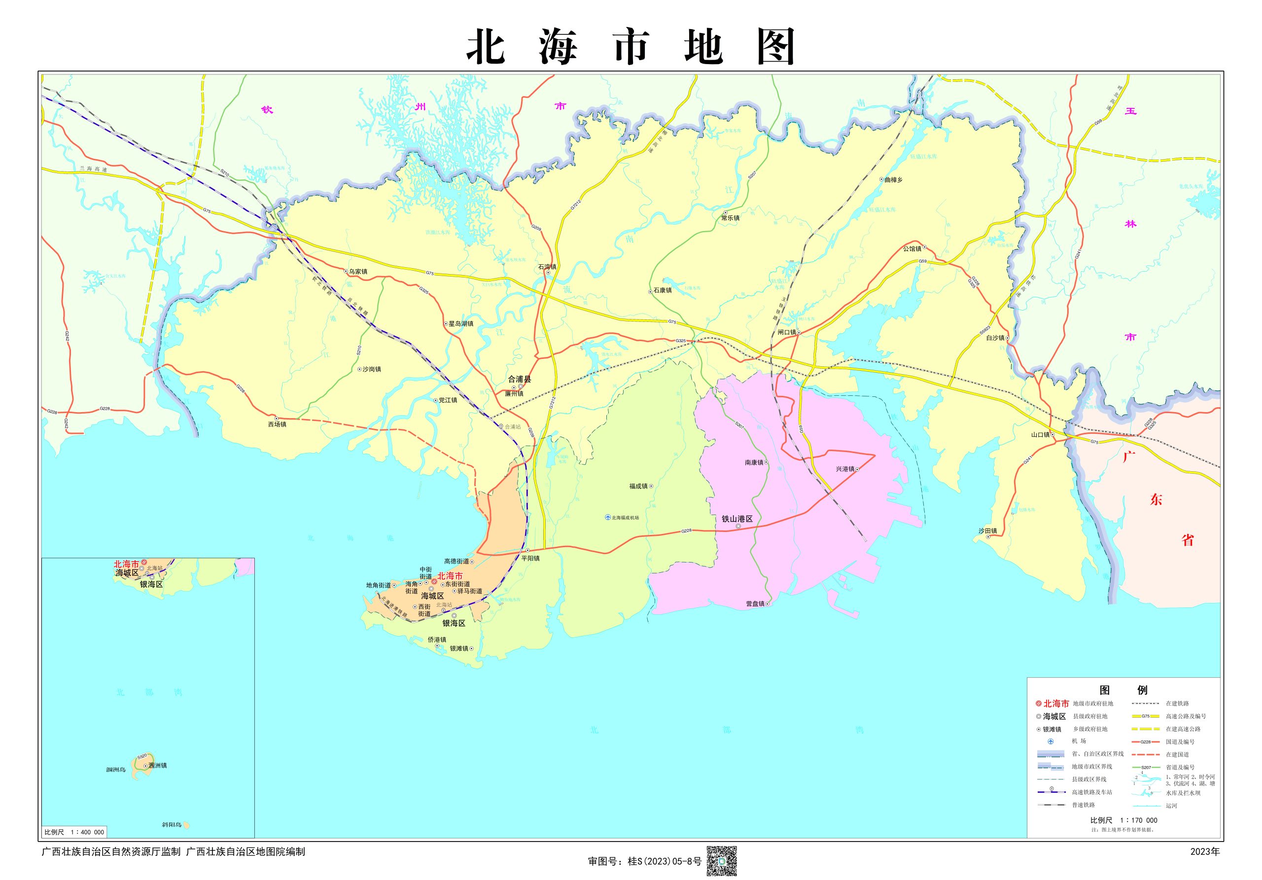 北海市地图 - 地图集