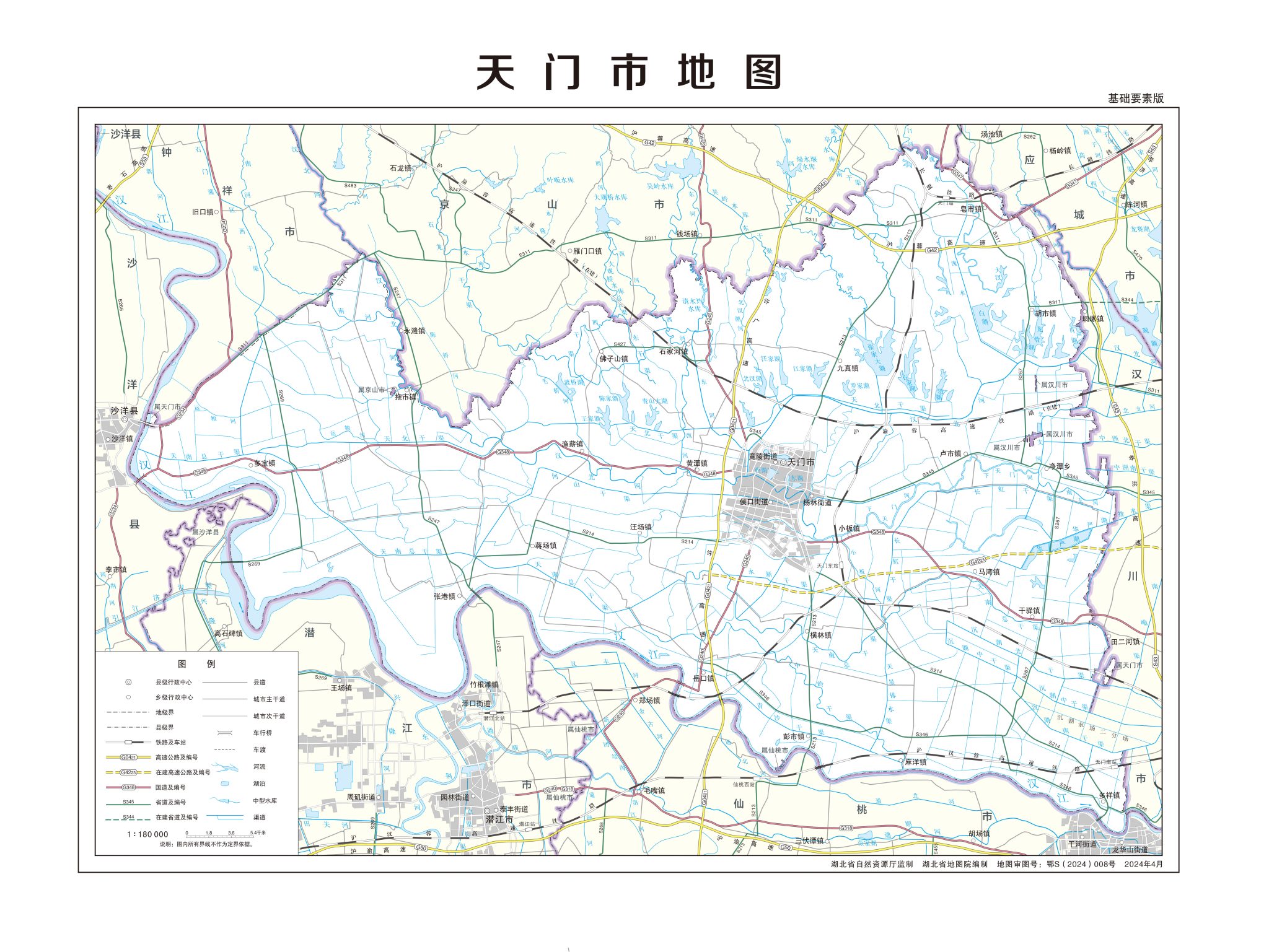 天门市地图 - 地图集