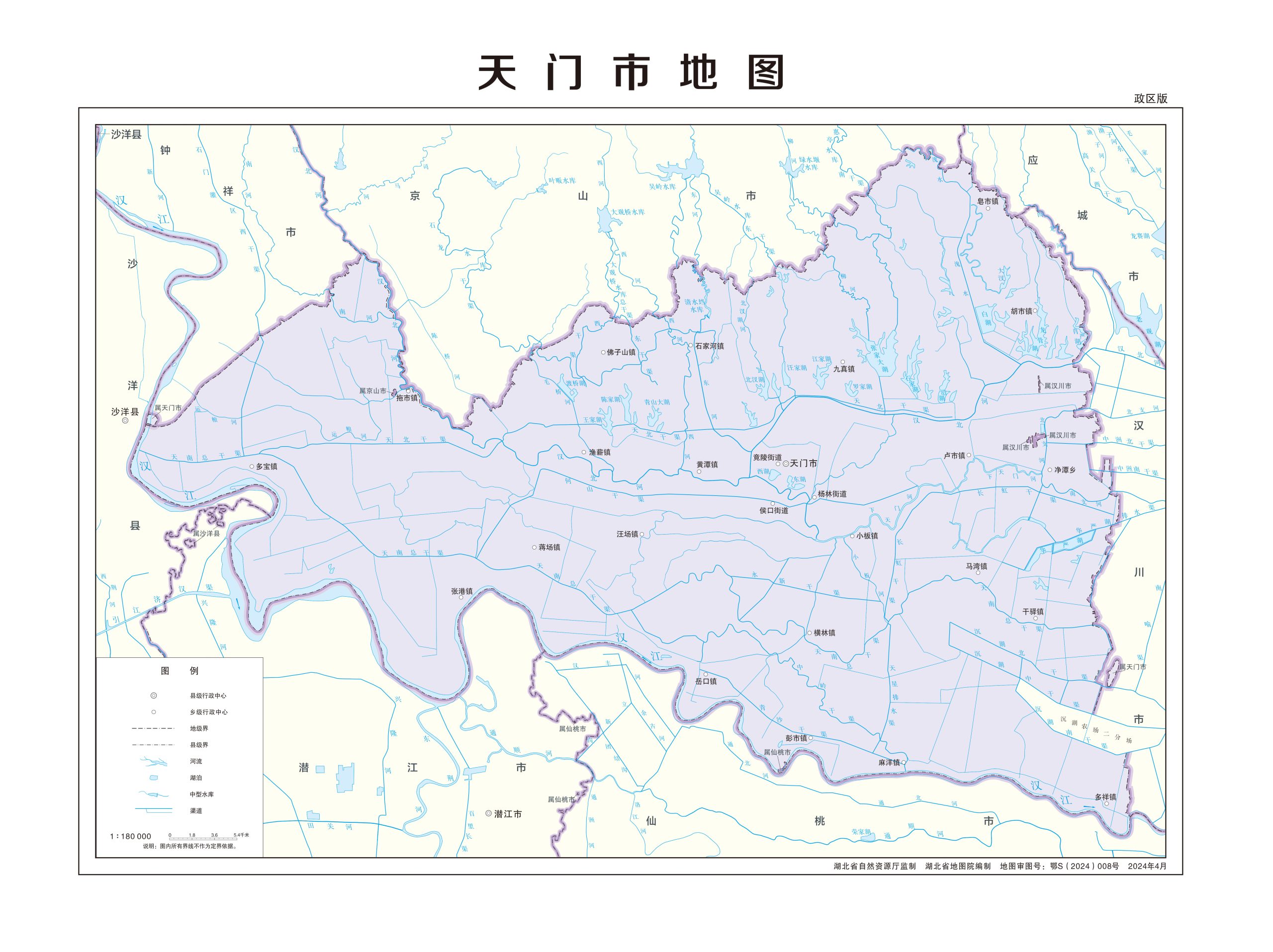 天门市地图 - 地图集
