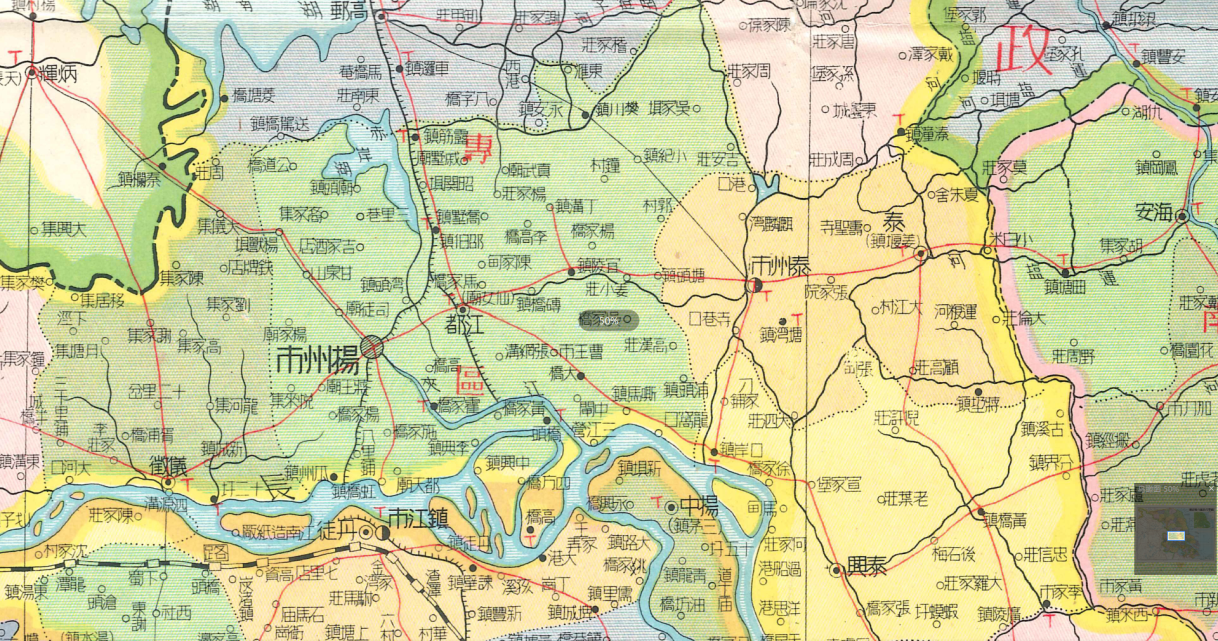 1951年《苏南苏北行政区分县详图》江苏省 - 地图集