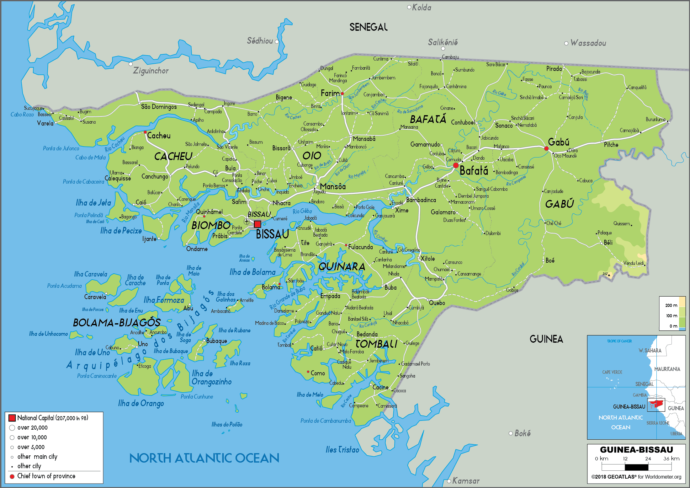 几内亚比绍地图 - 地图集