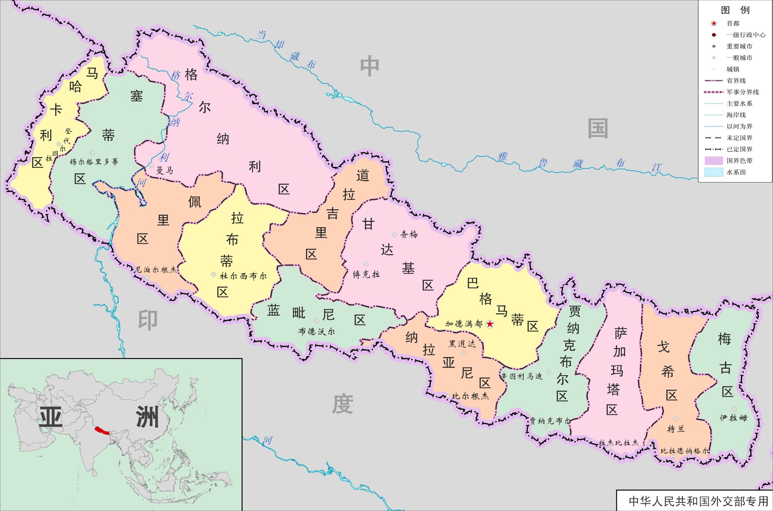 尼泊尔地图- 地图集